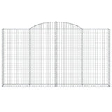 Arched Gabion Baskets 2 pcs 300x30x160/180 cm Galvanised Iron 3146575