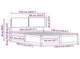 Bed Frame with Upholstered Headboard Light Grey 120 x 190 cm 3405522