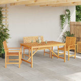 Garden Dining Set 4 pcs Brown 150 x 90 x 74 cm 3154108