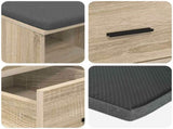 Hall Bench with Cushion with Drawer Sonoma Oak 60 x 38 x 46 cm 891450