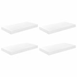 Floating Wall Shelves 4 pcs High Gloss White 50x23x3.8 cm MDF 323747
