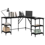 Desk Black Oak 139 x 139 x 75 cm Engineered Wood 882870
