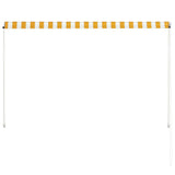 Retractable Awning 200x150 cm Yellow and White 143753
