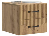 Wall-Mounted Bedside Cabinet 2 pcs Artisan Oak Engineered Wood 898994
