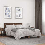 Bed Frame without Mattress Brown Oak 140x190 cm 3280216