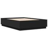 Bed Frame with LED without Mattress Black 160x200 cm 3209598