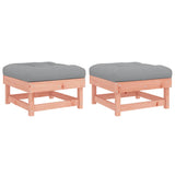 Garden Footstools with Cushions 2pcs Solid Wood Douglas 825469