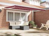 Retractable Awning Burgundy 300 x 200 cm Fabric 3329525
