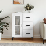 Sideboard High Gloss White 69.5x34x90 cm Engineered Wood 828046