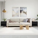 Coffee Tables 2 pcs Black 50x46x50 cm Engineered Wood 830895