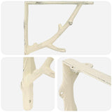 Wall Shelf Brackets 12 pcs Antique White 10 x 10 x 3 cm Steel 42038846