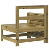 Garden Armrest Sofa 69x62x70.5 cm Impregnated Wood Pine 844887