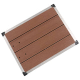 Outdoor Shower Tray WPC Stainless Steel 80x62 cm Brown 48202