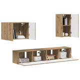 TV Wall Cabinet Set 4 pcs Artisan Oak Engineered Wood 3408942