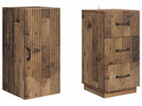 Cabinet Set 2 pcs Old Wood 33 x 34.5 x 87 cm Engineered Wood 3416815