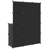 Storage Cabinet Black Polypropylene and Steel Large Modular 340582