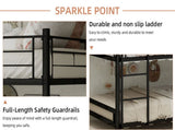 Black three-layer reinforced iron high and low beds, three person metal bed frame, W3987P434165