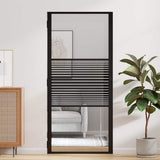 Glass Door Striped Black 93 x 3.5 x 201.5 cm Aluminium 42012455