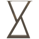 Dining Table Legs 2 pcs Natural Steel 60x cm Steel 4012723