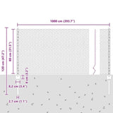 Welded Wire Fence 10 x 0.8 m Hot-Dip Galvanised Steel 3336959