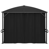 Gazebo with Curtains 400x300x265 cm Anthracite 48601