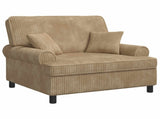 XXL Armchair with Cushions Beige 1.5 Lines Fabric 42043503