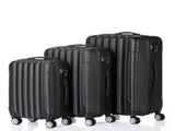 3 Pcs Suitcase Lightweight ABS Carry-on Hand Luggage 4 Spinner Wheels Trolley Case 65177653