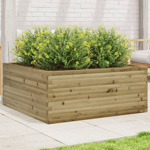 ZNTS Garden Planter 110x110x46 cm Impregnated Wood Pine 3282438