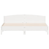 Bed Frame White Solid pine wood Super King Bed Frame 3216192