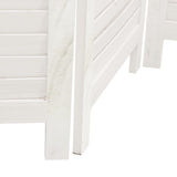 Room Divider 5 Panels White Solid Wood Paulownia 358839