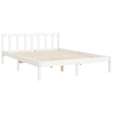 Bed Frame without Mattress White 140x190 cm Solid Wood Pine 3193447