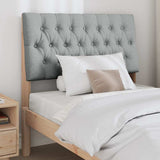 Upholstered Headboard Light Grey 90 cm Solid Pine Wood 879359