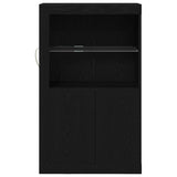 LED Sideboard Black Oak 60.5 x 37 x 100 cm Engineered Wood 863017