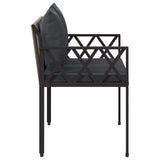 Outdoor Benches 2 -Seater 116 x 56 x 75 cm Poly Rattan 42025353