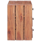 Bedside Cabinet with 3 Drawers 35x25x35 cm Solid Mahogany Wood 283938