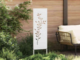Garden Privacy Screen White 32 x 140 cm Cold-rolled steel 876253
