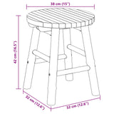 Garden Stool Natural 38 x 42 cm Bamboo 42028239