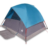 ZNTS Camping Tent Dome 3-Person Blue Waterproof 94696