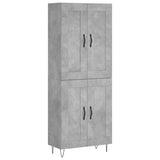 Highboard Concrete Grey 69.5x34x180 cm Engineered Wood 3199717