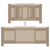 Radiator Cover 2 pcs Brown 205 x 20.5 x 81.5cm Engineered Wood 3403240