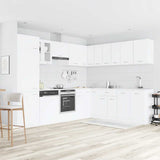 14 Piece Kitchen Cabinet Set Lyon White Engineered Wood 3067666