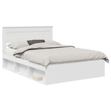 Bed Frame with Headboard White 160 x 200 cm Solid Pine Wood 3409735