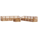 Outdoor Sofa Set 9 pcs Natural Solid Acacia Wood 3373234