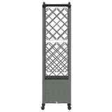Raised Bed with Trellis and Roof Light Grey 122 x 40 x 144 cm 3423024