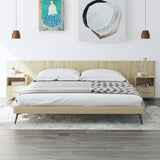 Bed Headboard with Cabinets Sonoma Oak Engineered Wood 3115742