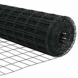 Euro Fence with Spikes 25 x 0.4 m PVC-Coated Steel Grey Mesh 3350676