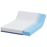 Mattress White and Blue 140 x 200 cm Gel-Infused Foam 4106342