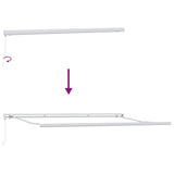 Retractable Awning Anthracite and White 4x3 m Fabric&Aluminium 3216125