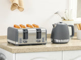 Stainless Steel Kettle and Toaster Set, 1.7L 3000W Rapid Boil Jug Kettle with UK Strix Thermostat, T3398P378833