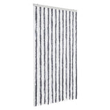 Fly Curtain Grey and White 100x200 cm Chenille 377369